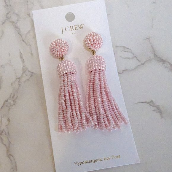 J. Crew Factory Jewelry - J.Crew Factory Beaded Tassel Drop Earrings